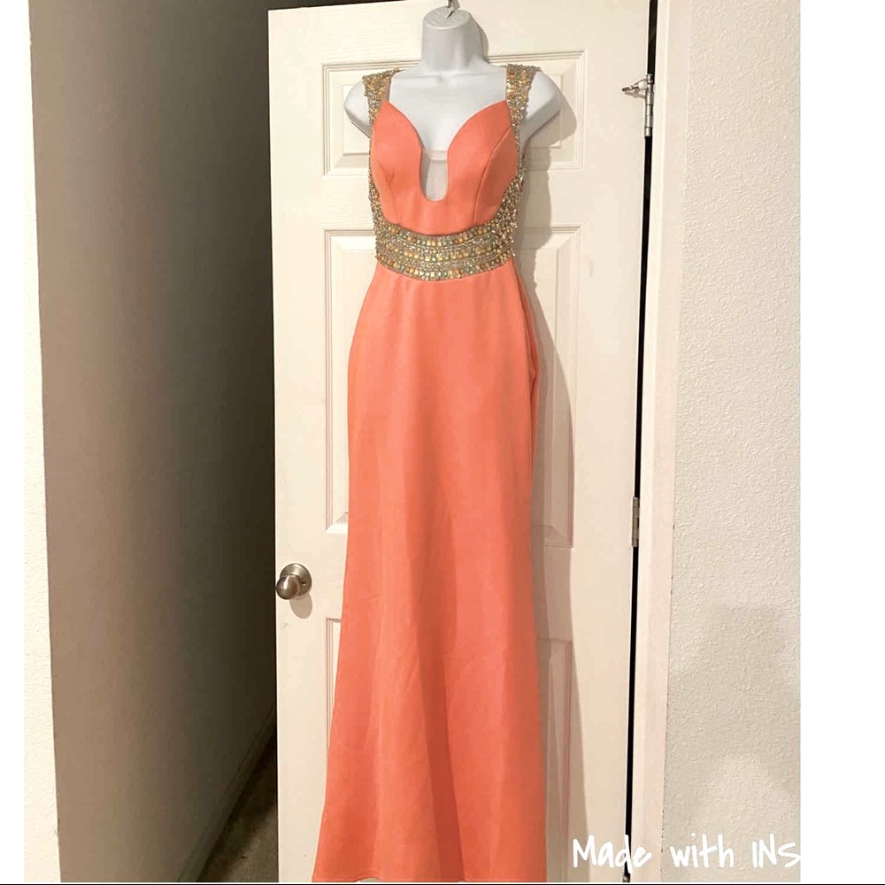 Gorgeous couture beaded Pageant gown only worn once